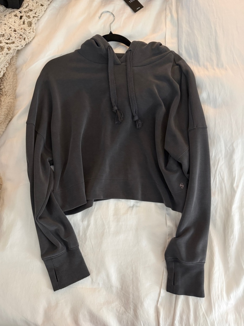 Altar'd State Charcoal Cropped Hoodie